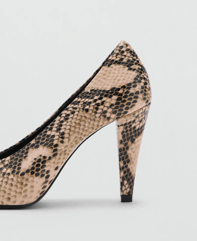 Mango Women's Animal-Print High Heeled Shoes
