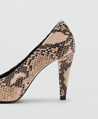 Mango Women's Animal-Print High Heeled Shoes
