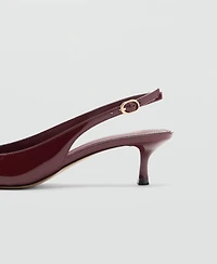 Mango Women's Kitten-Heel Patent Leather Shoes