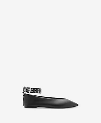 Mango Women's Eyelet Strap Ballet Flats