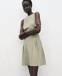 Mango Women's Short Pleated Dress