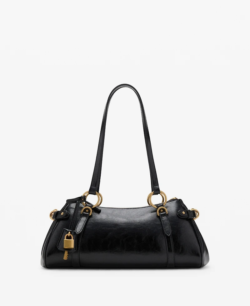 Mango Women's Charm Detail Bowling Shoulder Bag