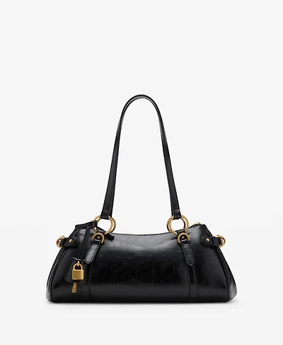Mango Women's Charm Detail Bowling Shoulder Bag