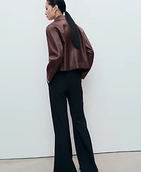 Mango Women's Pockets Leather-Effect Jacket