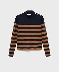 Mango Women's Perkins Collar Button Sweater