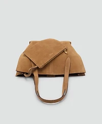 Mango Women's Suede Mini Shopper Bag