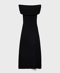 Mango Women's Strapless Knitted Dress