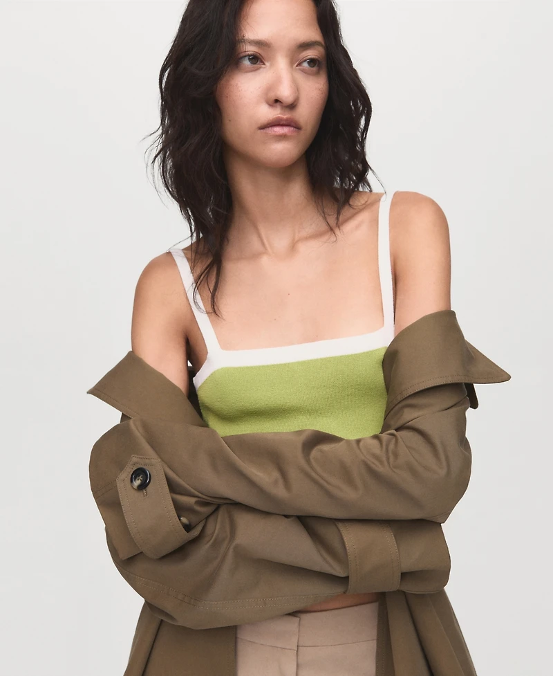Mango Women's Crop Knitted Top