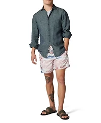 Rodd Gunn Men's Coromandel Linen Long Sleeve Slim Fit Shirt