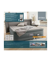 Intex PremAire Dream Support Fiber Tech Air Mattress with Built-In Pump, Queen