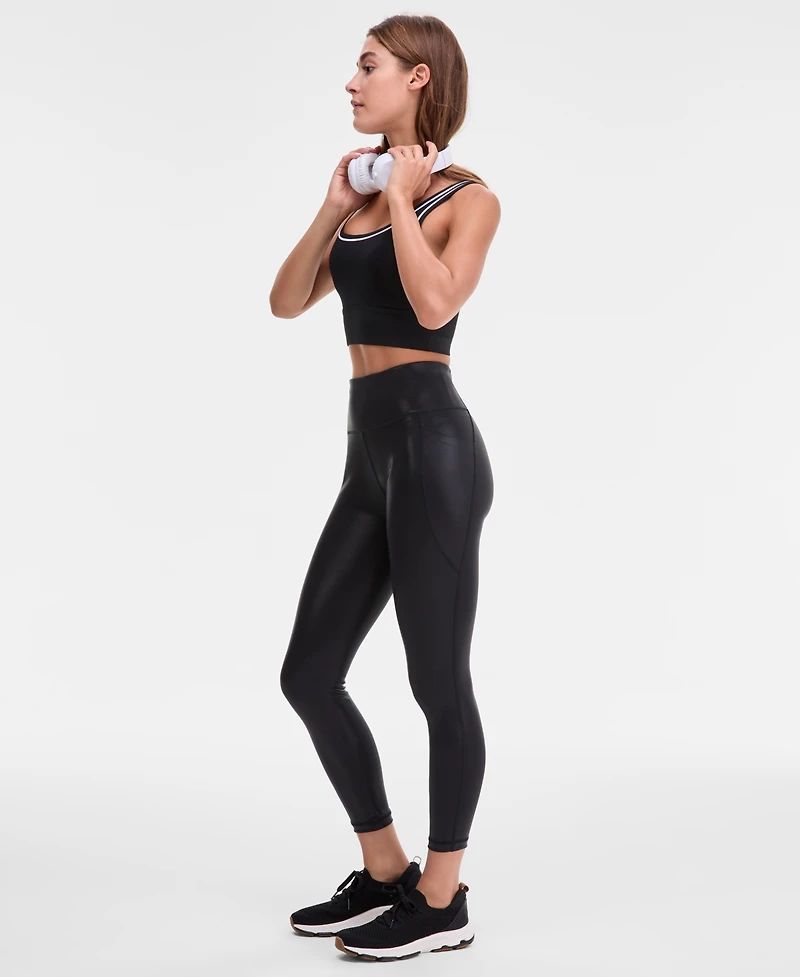 Id Ideology Women's Shine Compression Leggings, Macy's Exclusive
