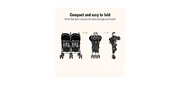 Dream On Me Baby Volgo Twin Umbrella Stroller