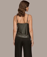 Donna Karan New York Petite Cowl-Neck Metallic Camisole