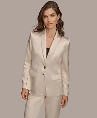 Donna Karan New York Women's Novelty One-Button Blazer
