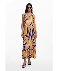Desigual Women's Crinkled effect midi dress