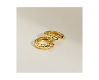 Snake Huggie Earrings in 14K Gold-Plated Sterling Silver