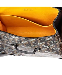 Pre-Owned Goyard Mini Saigon Top Handle Bag Coated Canvas with Leather