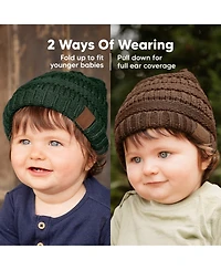 KeaBabies 3pk Warmzy Baby Beanies, 0-36 months Hats, Winter Hat for Newborn, Infant, Toddlers, Boys, Girls