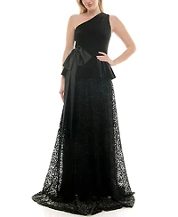 Taylor Women's One Shoulder Peplum Dress