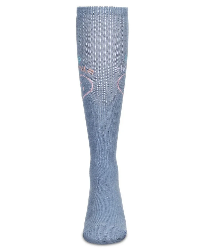 Memoi Big Girls Keep The Smile Knee High Socks