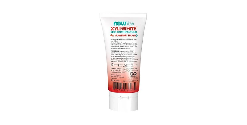 Now Foods XyliWhite Kids Toothpaste Gel ,Strawberry Splash 3 oz