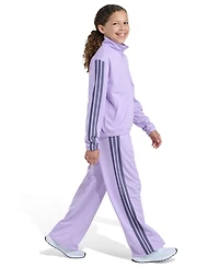 Adidas Big Girls 8-16 two-Piece Full-Zip Jacket and Wide Leg Tricot Pants Set