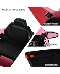 Volkswagen Beetle Kids Electric Ride-On Car with Remote Control - Pink