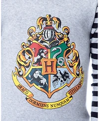 Harry Potter Big Boys Hogwarts Crest Wizarding World Sleep Tight-Fit 2-Piece Pajama Set