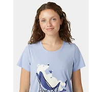 Hue Women's 2-Piece Embellished Short Sleeve Pajama Set