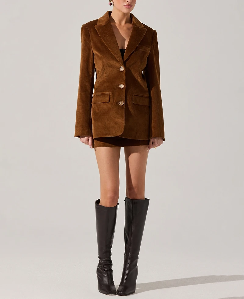 Astr the Label Women's Long Sleeve Boyfriend Blazer