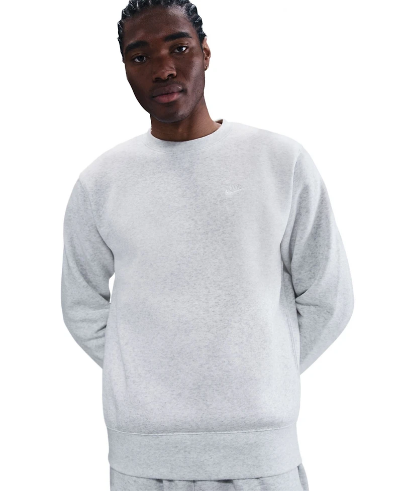 Nike Men's Pullover Fleece Crewneck Logo Sweatshirt