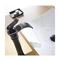Greenspring Waterfall Single Hole Single-Handle Vessel Bathroom Faucet With Pop-up Drain Assembly in Oil Rubbed Bronze