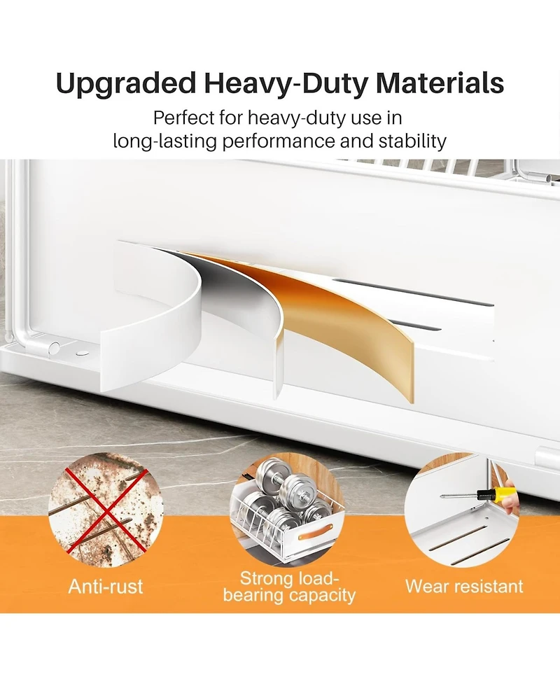 Kitstorack Pull out Cabinet Organizer Fixed with Adhesive Nano Film,Heavy Duty Slide out Pantry Shelves Drawer Storage,Sliding Mesh Cabinet Basket wit