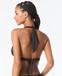 Michael Kors Logo-Ring Halter Bikini Top, Created for Macy's