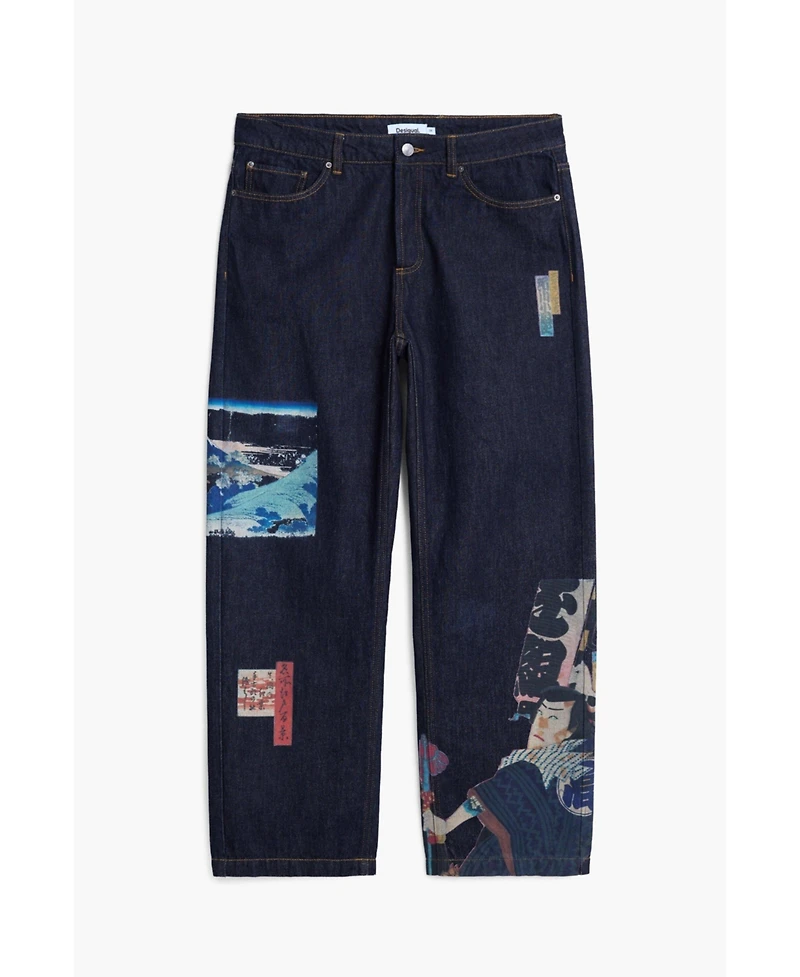 Desigual Men's Oriental printed jeans