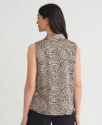 Kasper Women's Petite Printed Sleeveless Top