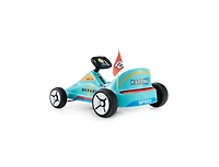 12V Electric Go-Kart for Kids Race Toy with Remote Control and Music - Blue
