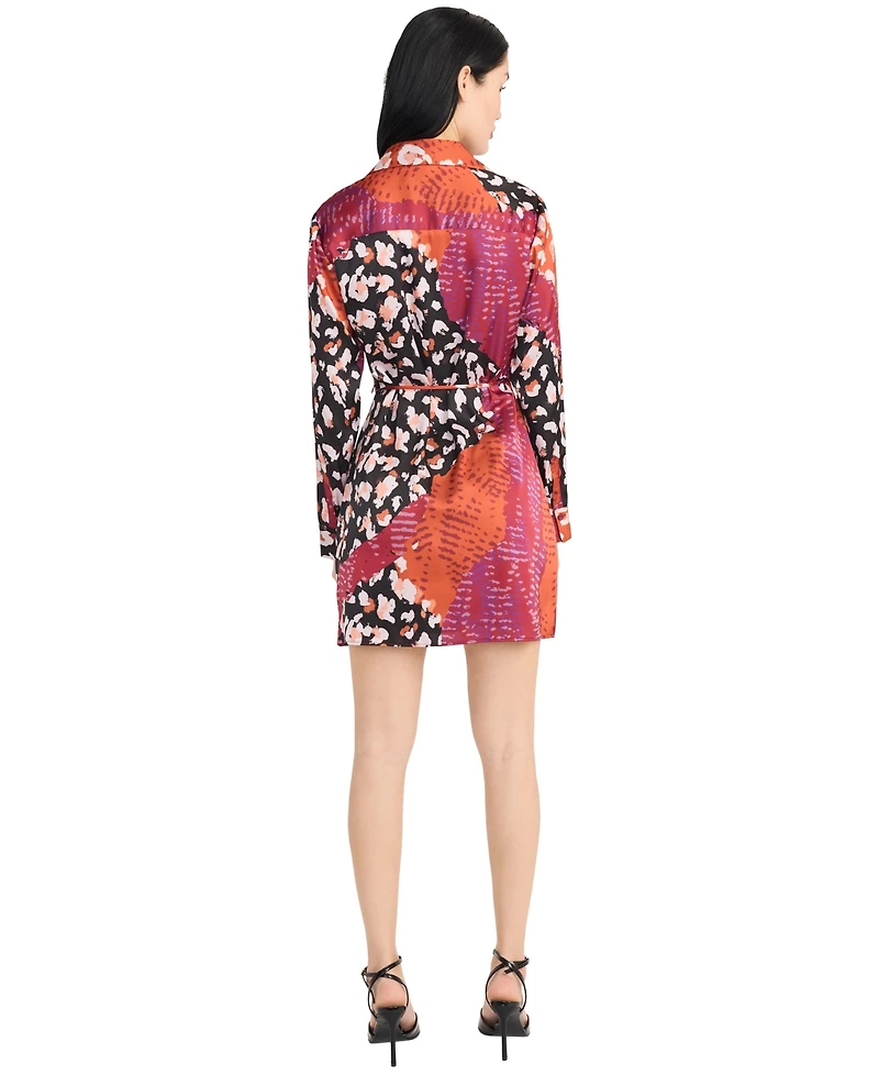 Donna Morgan Women's Tie Front Mini Dress