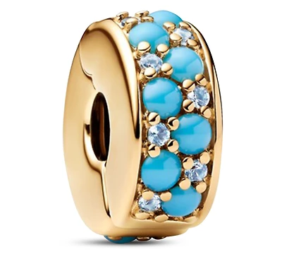 Pandora Aqua Blue Clip Charms