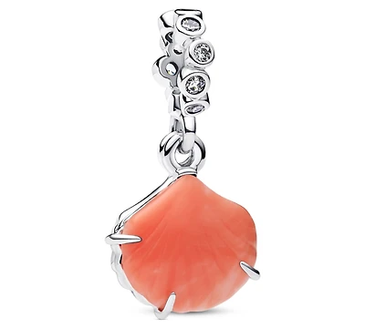 Pandora Coral Shell Double Dangle Charms