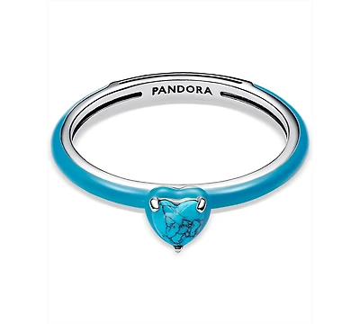 Pandora Turquoise Heart Stone Ring