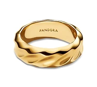 Pandora Rippled Wide Band Ring