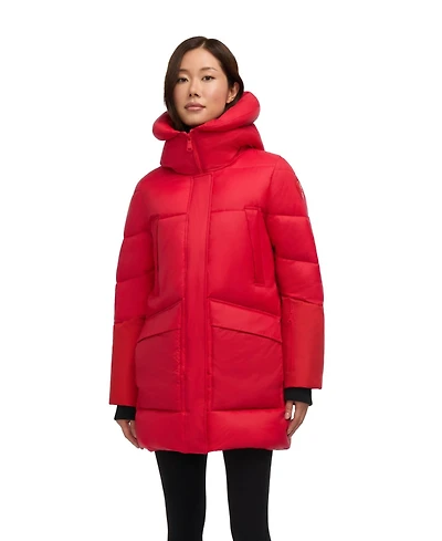 Pajar Women's Heirani Mid-Length Quilted Parka Puffer with Oversized Hood