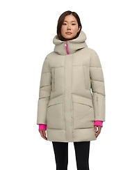 Pajar Women's Heirani Mid-Length Quilted Parka Puffer with Oversized Hood