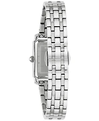 Bulova Women's Exclusive Classic Sutton Silver-Tone Stainless Steel Bracelet Watch, 21mm