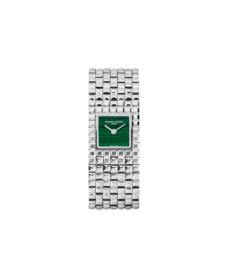 Frederique Constant Women's Manchette Silver-Tone Stainless Steel Bracelet Watch, 25.7mm