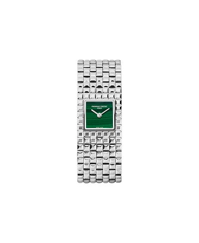 Frederique Constant Women's Manchette Silver-Tone Stainless Steel Bracelet Watch, 25.7mm