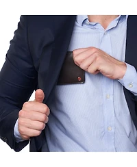 Alpine Swiss Mens Commuter Rfid Bifold Wallet 2 Id Windows Divided Bill Section