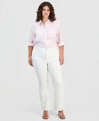 Anne Klein Plus High-Rise Bootcut Jeans