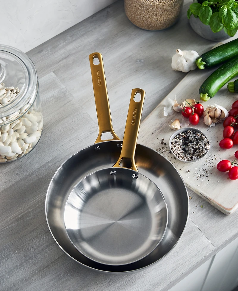 GreenPan Stainless Steel 2-Pc. Frypan Set
